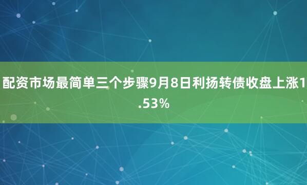 配资市场最简单三个步骤9月8日利扬转债收盘上涨1.53%